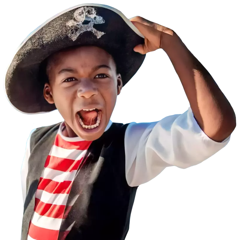 boy dressed as a pirate