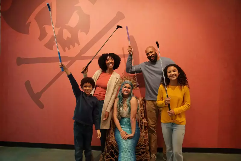 family at Sky Pirates