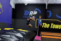 kid flipping at TopJump