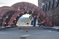players playing on Pigeon Forge mini golf course