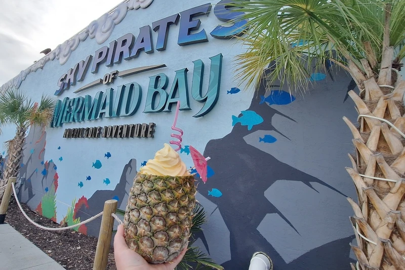 Dole Whip float in pineapple